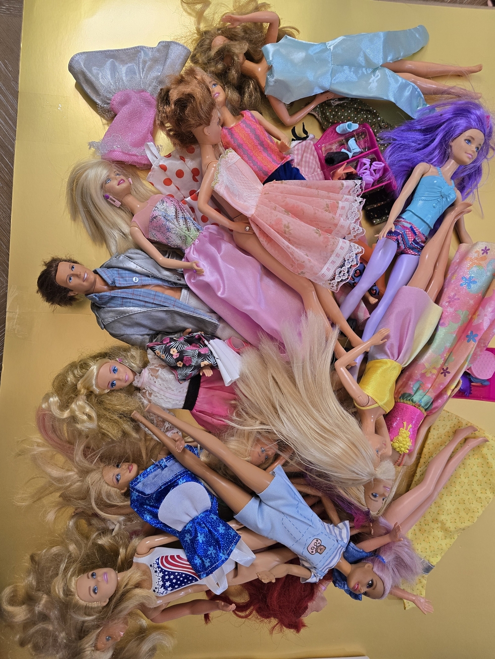 Assorted Lot Of Barbie, Ken & Fashion Dolls Mixed